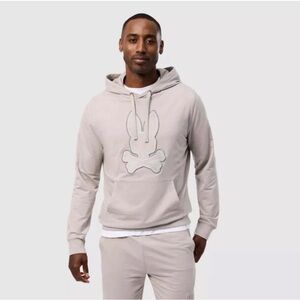 NWt Psycho Bunny Walter Lightweight Hoodie in the color Oyster size 3XL